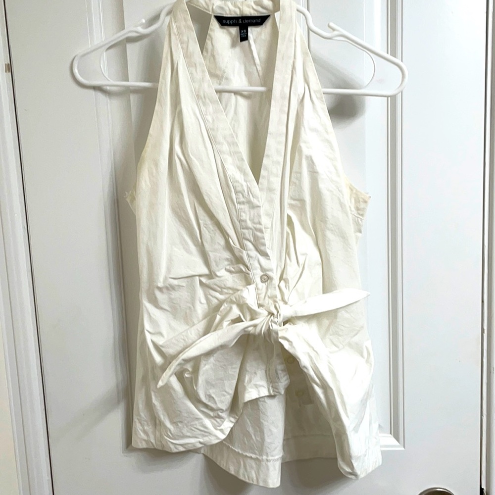 Anthropologie white blouse top